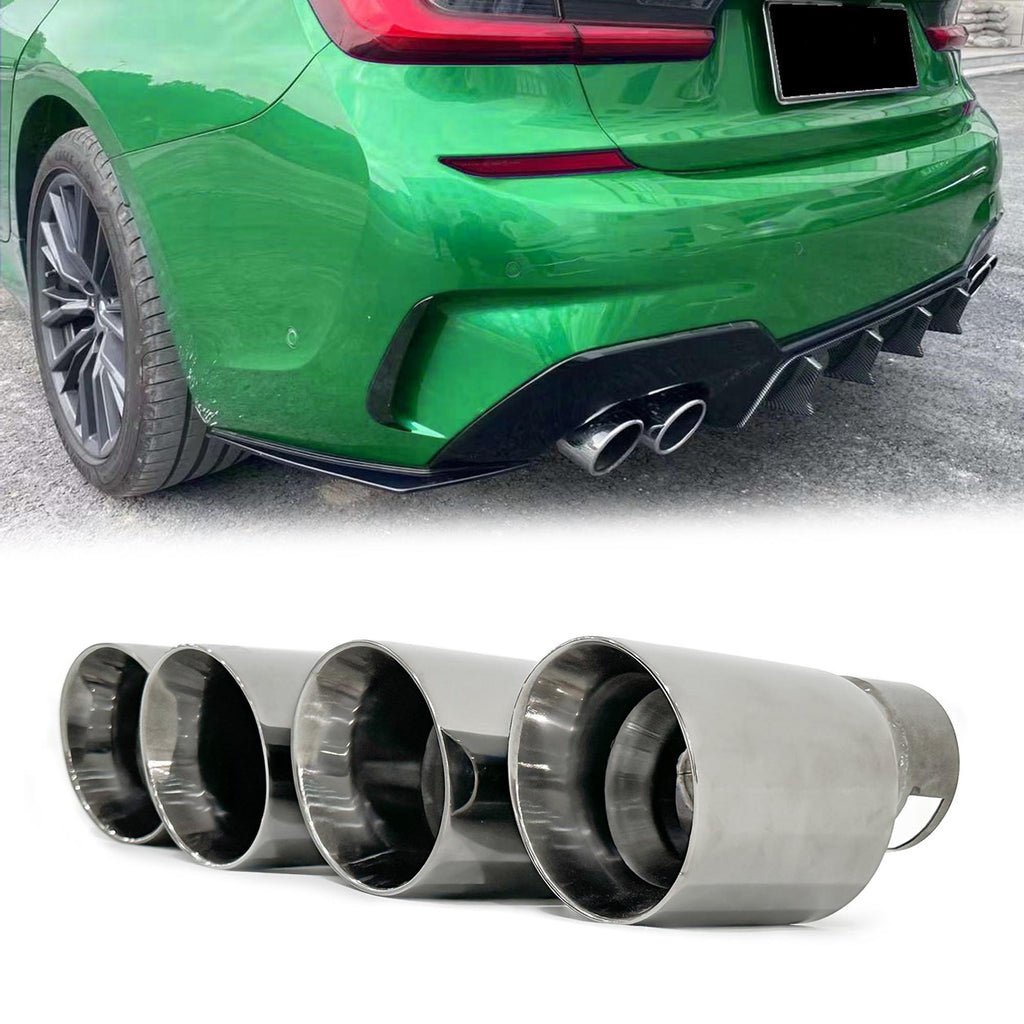 Chrome Dual Exhaust Tips - For BMW G20 / G21 M-Sport 2019-2022 ...