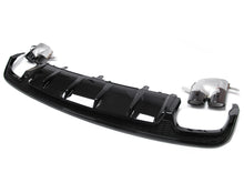 S6 Look Rear Diffuser + Black Exhaust Tips For AUDI A6 C7.5 Sedan S-Line 2016-2018 di130