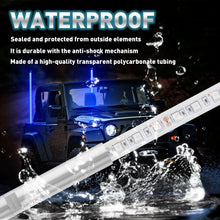 Pair 3FT Blue LED Whip Light for UTV ATV Accessories RZR Can-Am Polaris Antenna