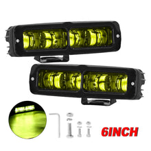 2x 6" LED Work Light Bar Spot Pods Amber Fog Lamp Offroad Drving Trcuk & Wiring