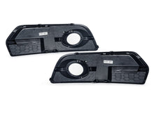Black+Chrome Fog Light Grille Covers Left+Right Audi Q5 Non-S-Line 2009-2012