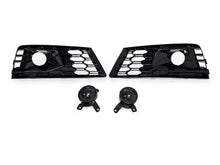 Pair Front Bumper Mesh Fog Light Grilles For Audi A4 B9 Non-S-Line 2017-2019