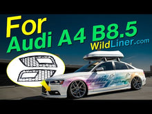 Gloss Black Fog Light Grille Covers For Audi A4 B8.5 2013-2016 Non S-Line