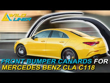 Black Front Bunper Splitter Canard Fins for Mercedes CLA C118 CLA200 CLA250 AMG 2020-2024
