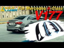 Gloss Black Rear Bumper Vents for Mercedes W177 Sedan A35 AMG 2019-2024
