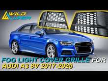 Pair Front Bumper Fog Light Covers For Audi A3 8V Non-S-Line 2017-2020