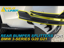 Glossy Black Rear Bumper Splitters Canards for BMW 3-Series G20 Sedan M-Sport 2019-2022 pre-LCI