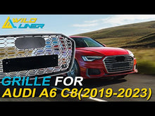 RS6 Style Honeycomb Front Bumper Grill for Audi A6 C8 S6 2019-2023 fg254