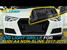 Pair Fog Light Grille Covers Left+Right Audi A4 B9 Non-S-Line 2017-2019