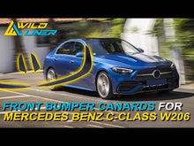 4PCS Front Splitters Air Vents Canards for Mercedes Benz C-CLass W206 Sedan AMG Bumper 2022-2023