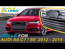 Chrome Front Bumper Grille For 2012 2013-2015 AUDI A6 S6 C7 fg213