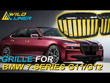 Gloss Black Front Kidney Grille Grill For 2019-2023 BMW G11 G12 LCI 7 Series Sedan 4DR fg173