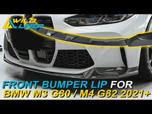 Carbon Fiber Look Front Bumper Lip for BMW M3 G80 M4 G82 2021-2023