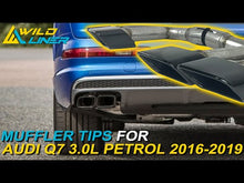 Square Black Exhaust Tips For Audi Q7 2016–2019 Diesel Models (3.0 TDI / 4.2 TDI)