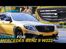 Gloss Black Front Bumper Grille Grill for Mercedes Benz S W222 Sedan 2014-2020 fg249