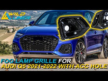 Front Bumper Fog Light Grille Covers For Audi Q5 / SQ5 2021-2025