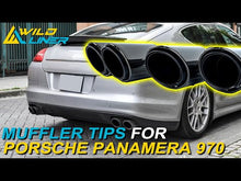 S4 Style Black Exhaust Tips Tail Pipes for 2010-2013 Porsche Panamera 970