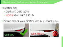 Gloss Black Rear Bumper Fog Light Covers for VW Golf MK7 2013-2016