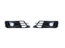 L+R Fog Light Grille Covers Bezels w/ ACC For Audi A6 C7.5 2016-2018 Non S-Line