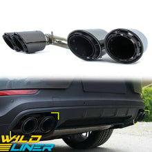For 2018-2022 Porsche Cayenne Gas Black Sport Exhaust Tips Muffler Tailpipe et132