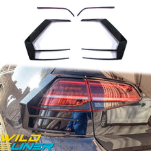 Glossy Black Rear Bumper Tail Light Cover Trims For VW Golf 7 Mk7 GTI 2014-2020