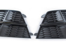 Pair Left+Right Fog Light Grille Covers For Audi A6 S-Line S6 2016-2018