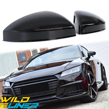 Gloss Black Side Mirror Cover Caps for Audi TT TTS MK3 TTRS 2015-2023