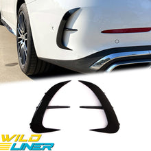 Black Rear Bumper Side Vent Canards for Mercedes W206 C200 C300 C43 Sedan AMG 2022-2024