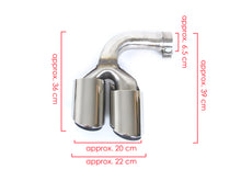 3-Layers Sport Exhaust Tips Chrome For Porsche Cayenne Base Petrol 2019-2014