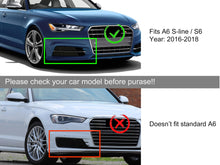 Pair Left+Right Fog Light Grille Covers For Audi A6 S-Line S6 2016-2018