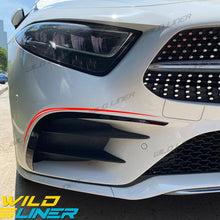 Front Bumper Canards Air Vent Trim Glossy Black for Mercedes Benz CLS C257 18-21