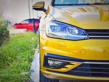 Gloss Black Front Fog Light Cover Trim for VW Golf Mk7.5 2017-2020 Non-GTI GTD