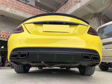 Rear Bumper Diffuser w/ Exhaust Tips For Mercedes W205 S205 C300 C43 AMG Sedan 2015-2021