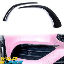 Black Front Bunper Splitter Canard Fins for Mercedes CLA C118 CLA200 CLA250 AMG 2020-2024