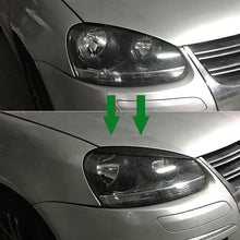 Pair Headlight Eyelid Cover Trim For VW Golf 5 GTI Jetta R32 MK5 2005-2007
