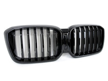 For 2022+ BMW X3 G01 X4 G04 Glossy Black Front Kidney Grille Grill w/o Camera