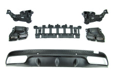 Rear Bumper Diffuser w/ Exhaust Tips For Mercedes W205 S205 C300 C43 AMG Sedan 2015-2021