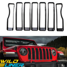 Front Grille Inserts Cover Grill Guard Trim for Jeep Wrangler JL 2018-2020