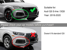 Left+Right Fog Light Grille Covers For Audi Q5 S-Line / SQ5 2018-2020