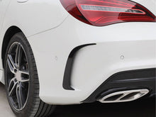 Glossy Black Rear Side Vents Canards for Mercedes-Benz CLA C117 AMG Bumper 2013-2019