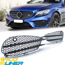 Front Bumper Fog Light Grille Cover Trim For Mercedes W205 C300 C43 AMG Pack 2015-2018 pz28