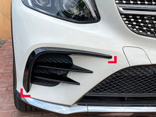 Gloss Black Front Splitter Fog Light Trim Flaps For Mercedes GLC X253 C253 AMG 2016-2019