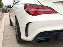 Glossy Black Rear Side Vents Canards for Mercedes-Benz CLA C117 AMG Bumper 2013-2019