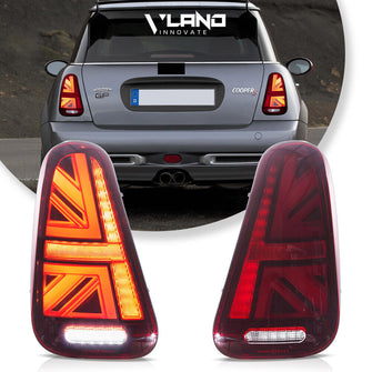 RED LED Tail Lights For 2001-2006 Mini Cooper R50 R52 R53 W/Sequential