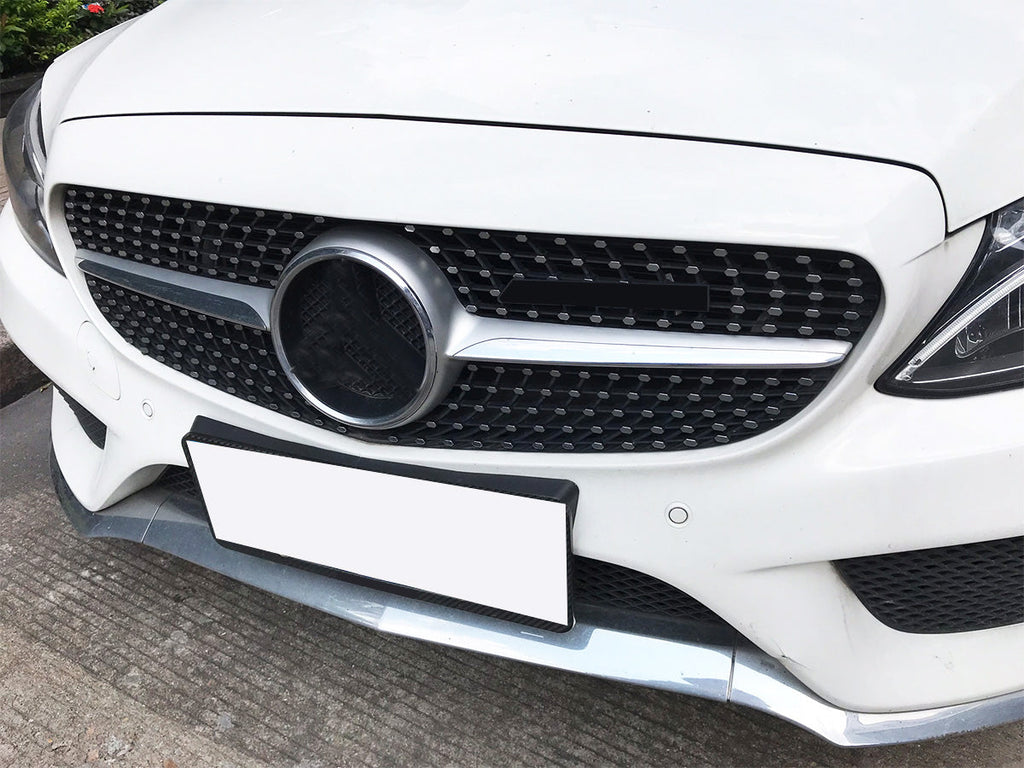 2015-2018 Mercedes W205/S205 - Silver Diamond Front Grille - No Camera ...