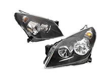 Pair Headlights Front Lamp Black For Holden Astra 2004-2010