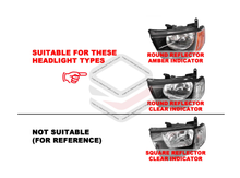 Pair LH+RH Head Light With LED DRL Strip & LED Globes LHD For Mitsubishi Triton MN GL GLX 2009-2015