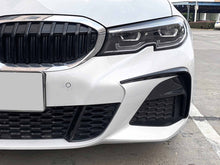 Glossy Black Front Splitter Fog Light Canards for BMW 3 Series G20 M340i 2019-2022