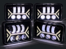 4pcs 4x6'' LED Headlights DRL Turn Signal Lamp For Toyota Landcruiser 61 62 80 Series w/Adapters
