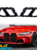 Gloss Black Front Bumper Duct Vent Grill Fog Light Cover For BMW G80 M3 G82 G83 M4